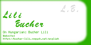 lili bucher business card